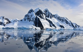 ice, snow, water, mountain