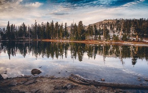 water, nature, lake, reflection, trees, forest