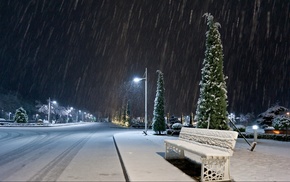 snow, landscape, winter