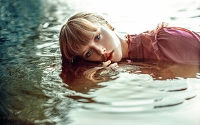 face, model, water, girl