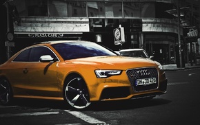 cars, selective coloring, Audi