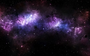 nebula, stars, space, space art