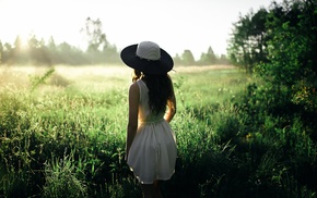 model, girl outdoors, girl, field, nature