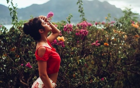girl, model, girl outdoors