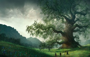 artwork, trees, fantasy art