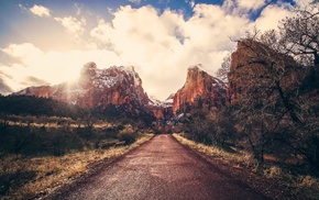 road, nature, landscape