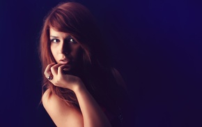 girl, face, redhead