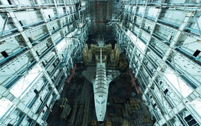 Buran, space shuttle, abandoned, Cosmodrome, Baikonur Cosmodrome, Russian