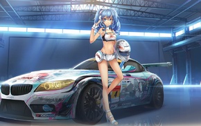 Hatsune Miku, BMW, race cars, car, Vocaloid