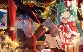 anime girls, Christmas, Hatsune Miku, anime, Vocaloid