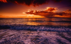 clouds, sea