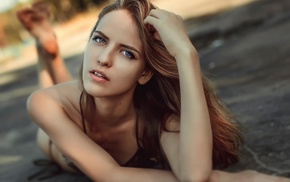 hair, girl, nature, face, beach, sand