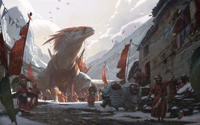fantasy art, dragon