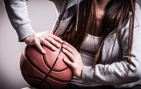 basketball, ball, girl