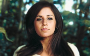 brunette, girl, face