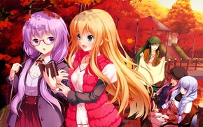 fall, Kotonoha Akane, glasses, Tsurumaki Maki, anime, Touhoku Zunko