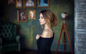 long hair, girl, brunette