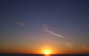 landscape, sunset, sea