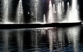 water, fountain, architecture, reflection