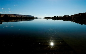 reflection, landscape, blue, photography, lake, water