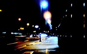 night, street, photography, city, street light