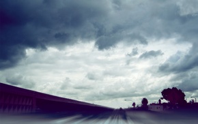 road, clouds, photography