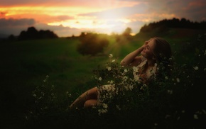 girl outdoors, girl, model, nature