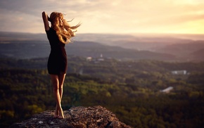 girl outdoors, model, landscape, rock, girl