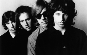 Jim Morrison, The Doors Music, monochrome, music, rock  roll, sunglasses