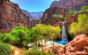 waterfall, nature