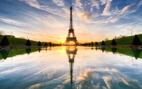 Eiffel Tower, photography, city, nature