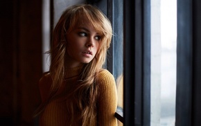 Maxim Sokolov, Anastasia Scheglova, portrait, model, blonde, looking away
