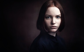 model, face, portrait, girl