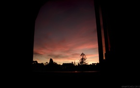 dusk, sky, photography, window