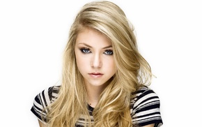 simple background, singer, blonde, face, Taylor Momsen, girl