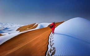 photography, desert, winter, snow