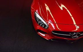 Mercedes, AMG, car, red cars