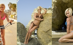 model, collage, girl, Jamie Eason, blonde, bikini