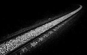 railway, monochrome