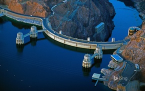 Hoover Dam, dam, Bing, nature