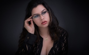 girl with glasses, model, girl