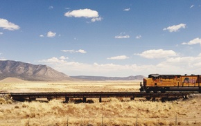 landscape, vehicle, train