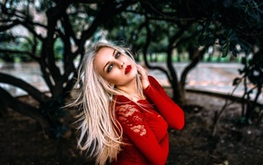 girl, blonde, model
