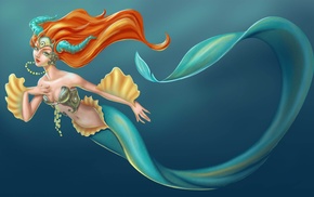 fantasy art, girl, mermaids