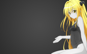 yellow, one, piece swimsuit, blonde, Golden Darkness, anime