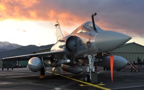 military base, aircraft, Mirage 2000, photography, military aircraft