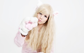 girl, blonde, model