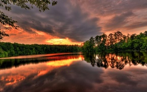 landscape, lake