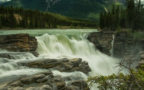 athabasca river, river, nature, water, Jasper National Park, Canada
