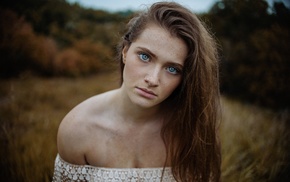 blue eyes, portrait, face, girl, model